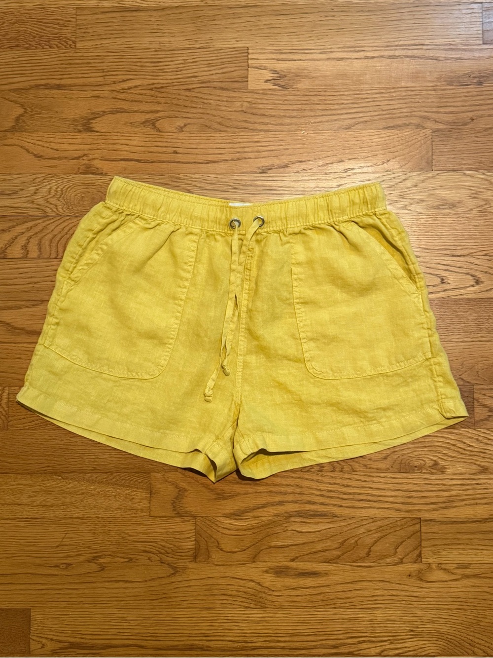 C&C California 100% Linen Yellow Drawstring Shorts – Women’s Medium - Picture 2 of 7